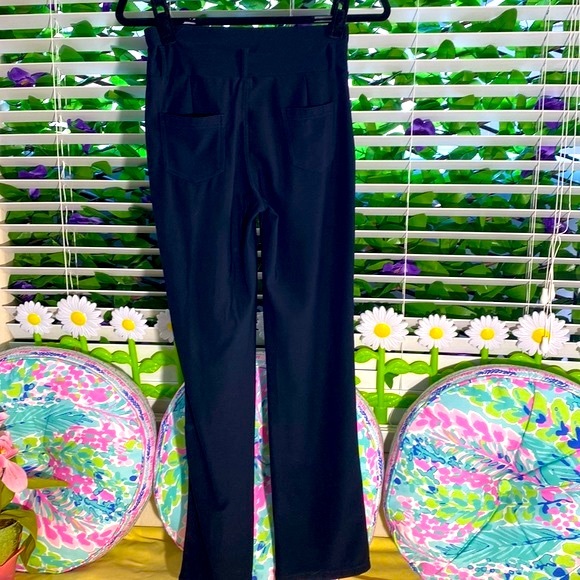XJ Boost navy blue high waisted stretchy pants with four pockets - Picture 3 of 6